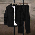 Oem customized new solid color lace up sports handsome high end suit simple casual men's suit