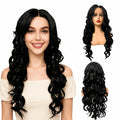 Latisha Lace Front Wig Pre Plucked Body Wave Synthetic Hair Heat Resistant Glueless Beginner Natural Black Daily Wig For Women MegaBDM