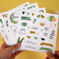 Custom Printed Planner Sticker Sheet Waterproof Weatherproof Kiss Cut Sticker for Wedding Marriage Anniversary