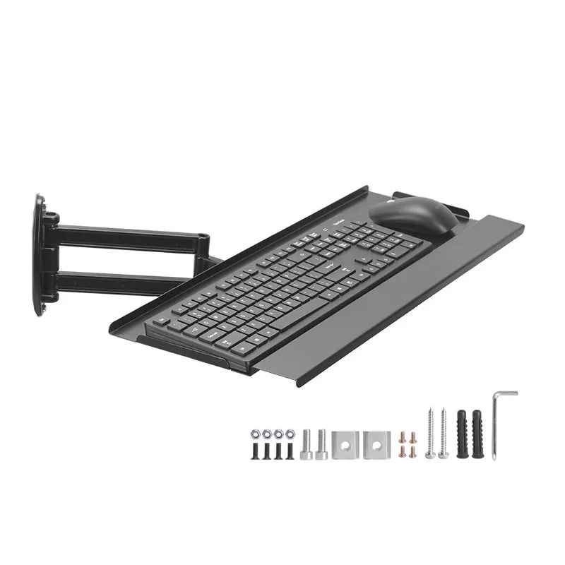 Sim Racing Keyboard Tray Cockpit Rig Adjustable Aluminum Profile Sliding Mount Gaming Simulator Workstation Extension Keyboard