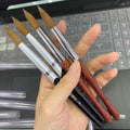 Custom Logo Pure Kolinsky Acrylic Nail Brush Crimped Petal Handle Professional Nail Art Brush MegaBDM