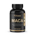 100% Natural Non-GMO TCbesk Maca Root Capsules for Men's Energy Stamina Reproductive Health for Adults