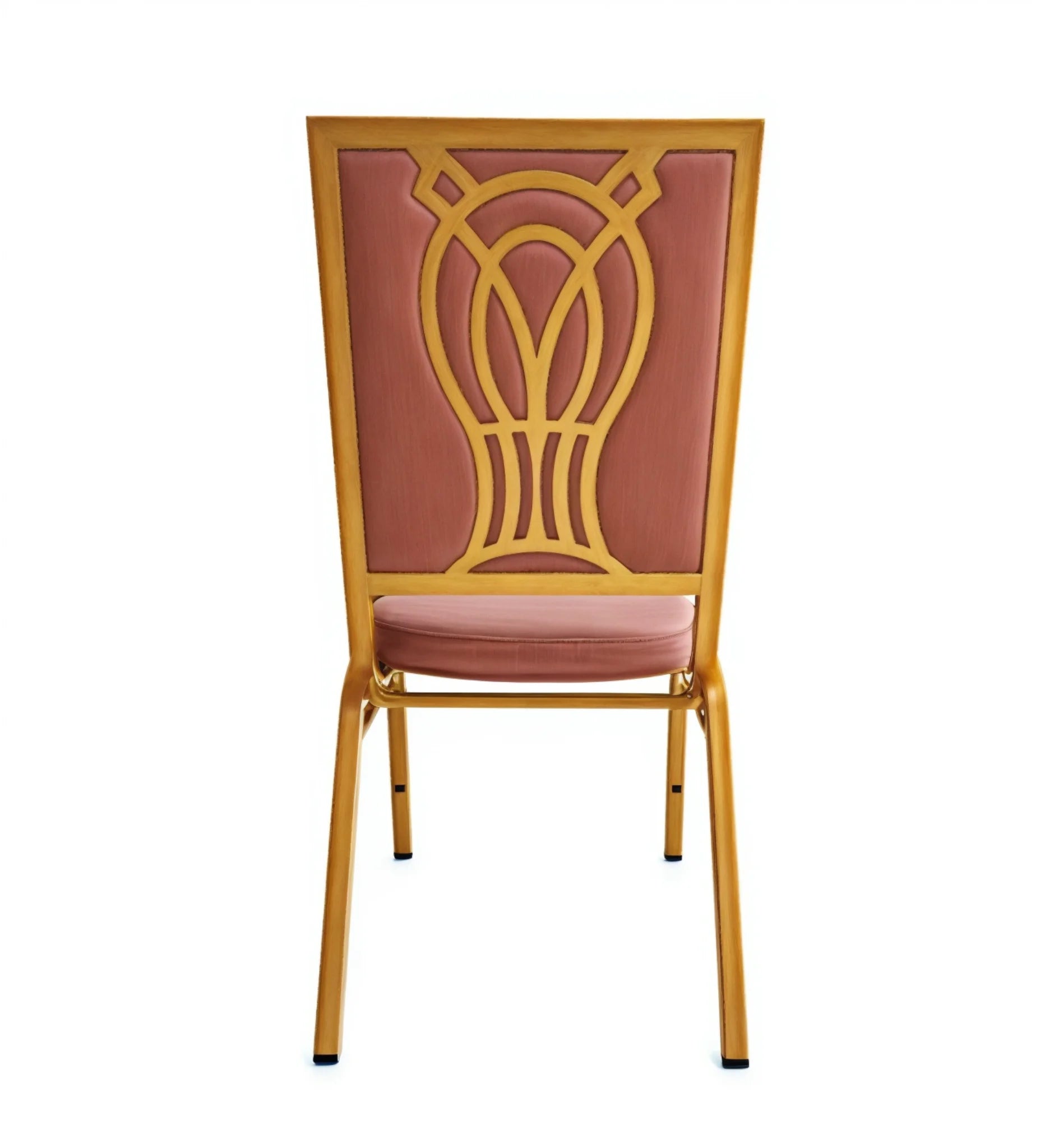 Modern Imitated Wood Dining Chair Set for Restaurants Luxury Metal Top Furniture Factory Stacking Aluminum Banquet Chairs Set