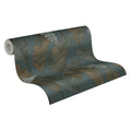 Made in Germany Modern Pre-Pasted Non Woven Vinyl Floral Wallpaper Rolls Green Blue 1005 X 053 m for Living Room & Hotel Use