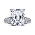 Jewelry Manufacturer Custom S925 Silver Rings Cubic Zircon Women Wedding Ring Gemstone Fashion Jewelry Engagement Ring Set MegaBDM