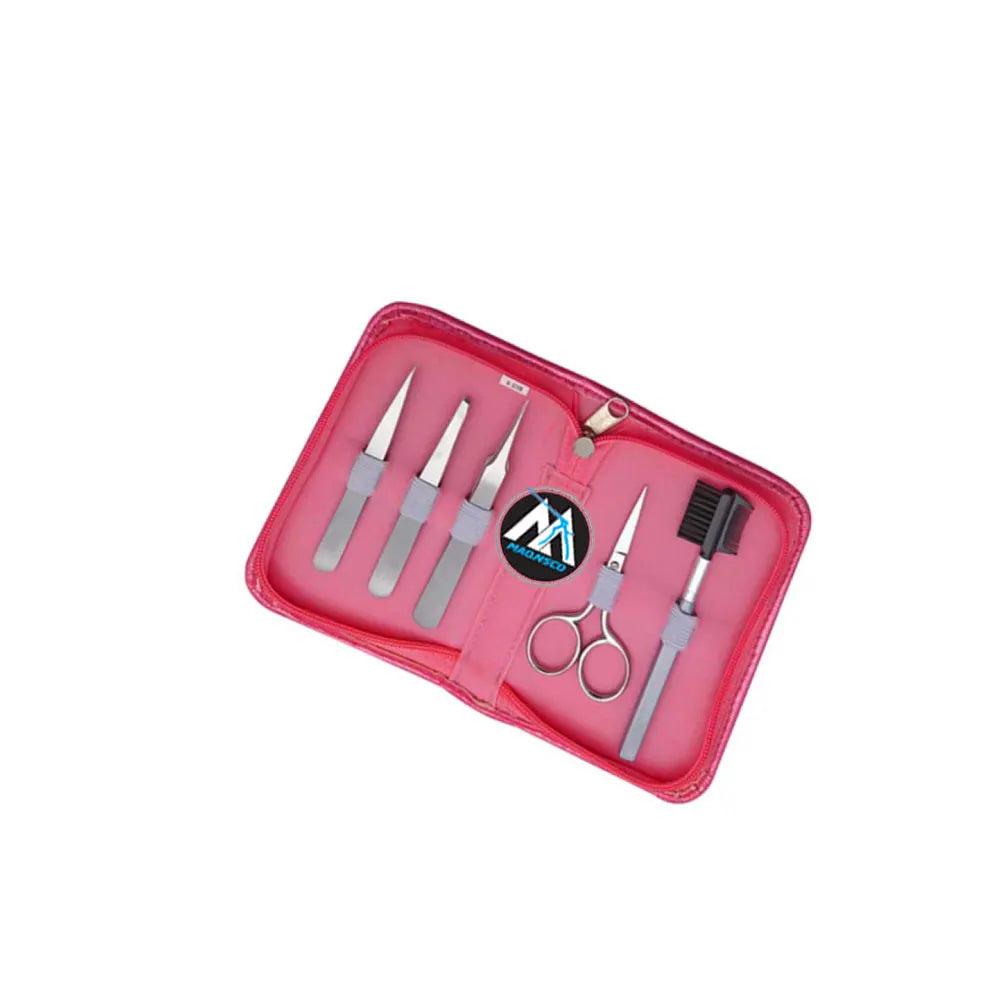 NEW MAQNSCO Stainless Steel Pink Durable Manicure & Pedicure Set Conveniently Packed in Bag or Box