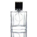 Empty Luxury Flat Square Spray Fragrance Parfum Bottle Black Crimping Neck Perfume Glass Bottle