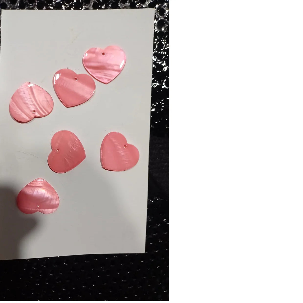 Custom Made Multi Color Natural Conch Sea Shell Hearts with Drilled Holes for Jewelry Making Conifer Brand Box Packed