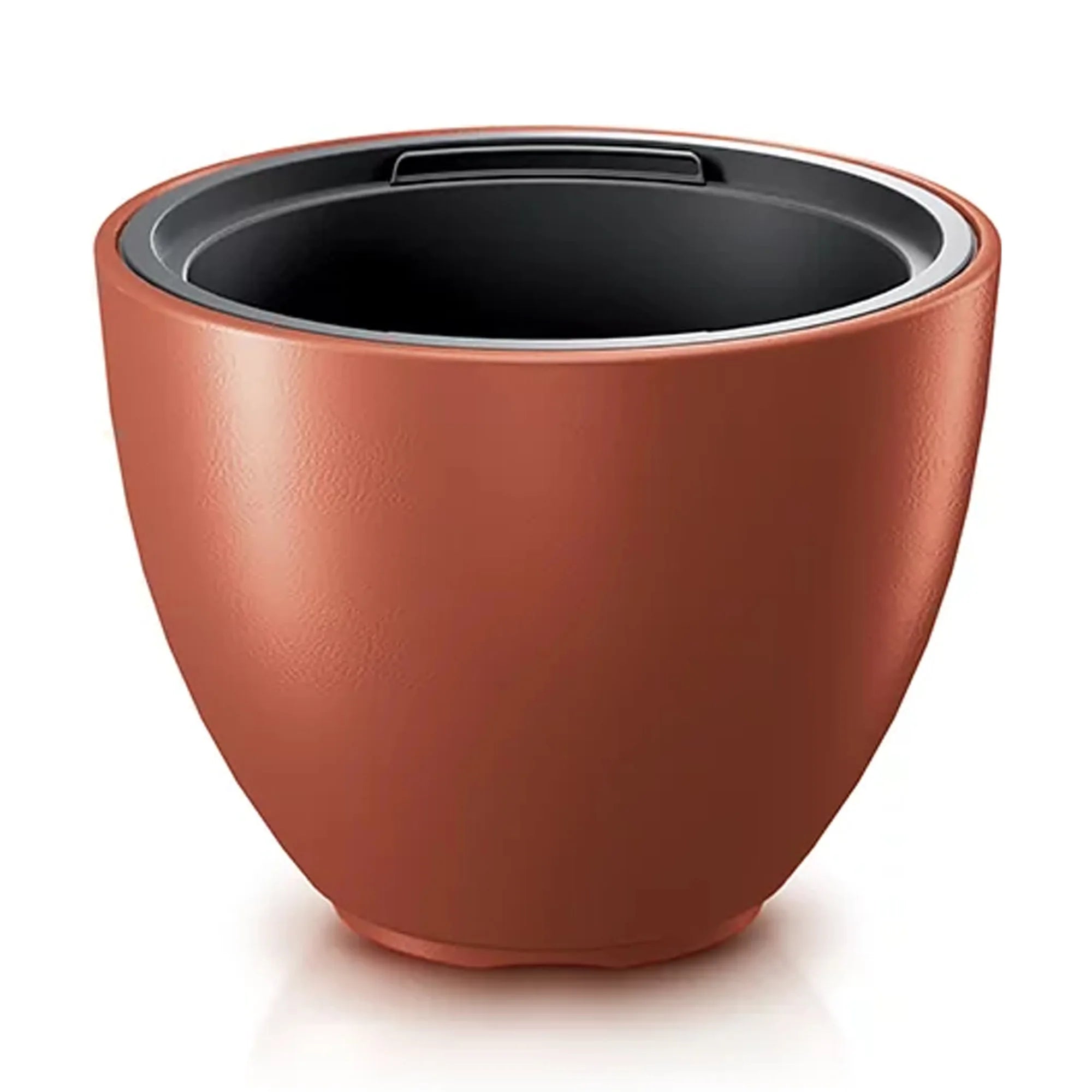 HEOS 25L planter with reservoir dimensions (mm) 395x395x302 copper color