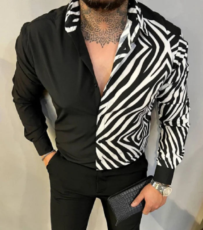 Hot Sale Men's Shirts Graphic Printed 100% Polyester Shirt for Men