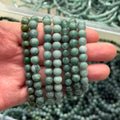 Natural Blue Water Jadeite Beaded Stretch Bracelet Healing Crystal Lucky Energy Stone Jewelry Fashion Trend for Women Men
