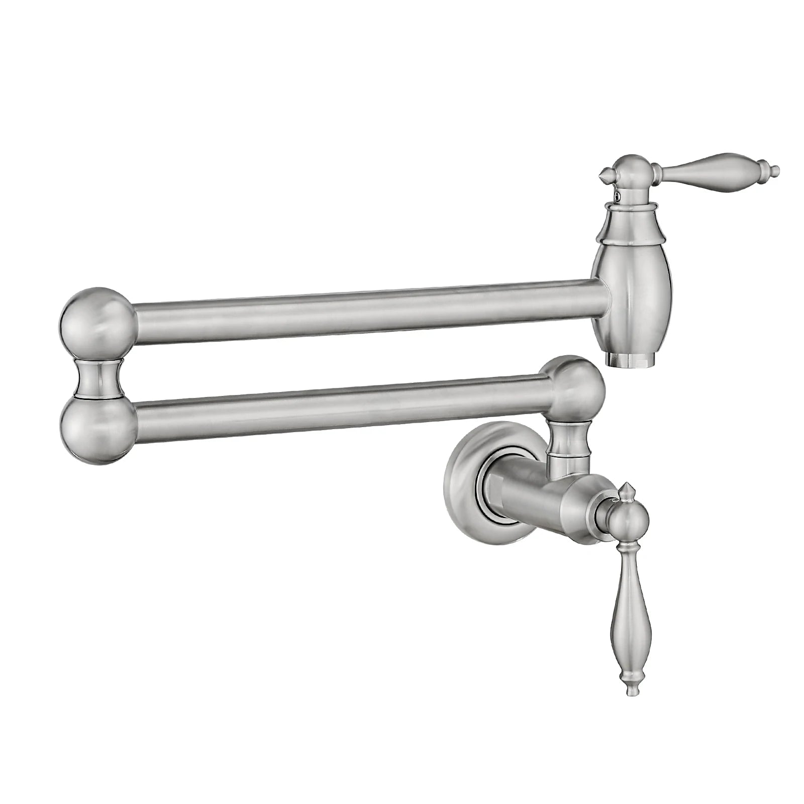 Traditional Wall Mount Swing Arm Folding Pot Filler Kitchen Faucet