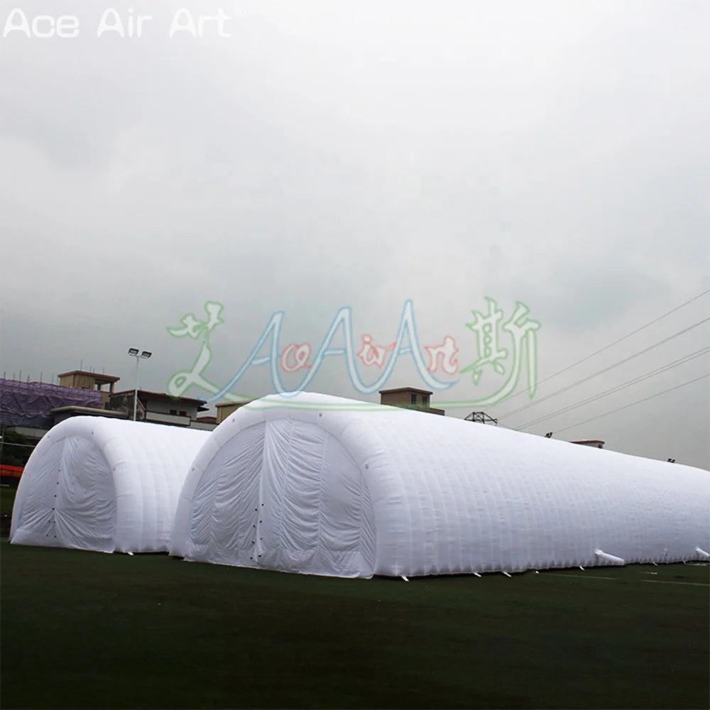 Giant White Inflatable Commercial Tent for Outdoor Events Party Tunnel Entertainment House with Air Blower Accessory