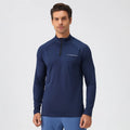 Wholesale Fitness Clothing Quarter Zip Stand-up Collar Jacket Long Sleeve Gym Shirt for Men