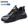 GUYISA Anti-static Safety Shoes Lightweight Solid Double Density Polyurethane PU Safety Shoes MegaBDM