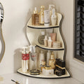 PU Leather Luxury Storage Box for Skincare Perfume Makeup Rotating Desktop Cosmetic Organizer Corner Storage Shelf Vanity Table