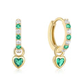Low MOQ Wholesale Jewelry Heart 925 Sterling Silver Designer Hoop Earrings
