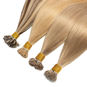 Grade 12A Double Drawn Natural Keratin Hair Extension Cuticle Aligned Silky Keratin Tip Human Hair Extensions