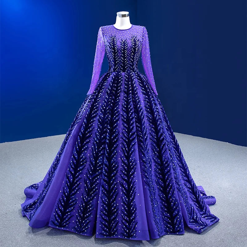 Jancember 222204 Muslim Sequins Empire Long Evening Party Dresses for Women