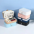 Jewels Storage Box Travel Jewelry Storage Box Earring Ring Necklace Girls PU Leather Jewelry Case Organizer Jewellery Box