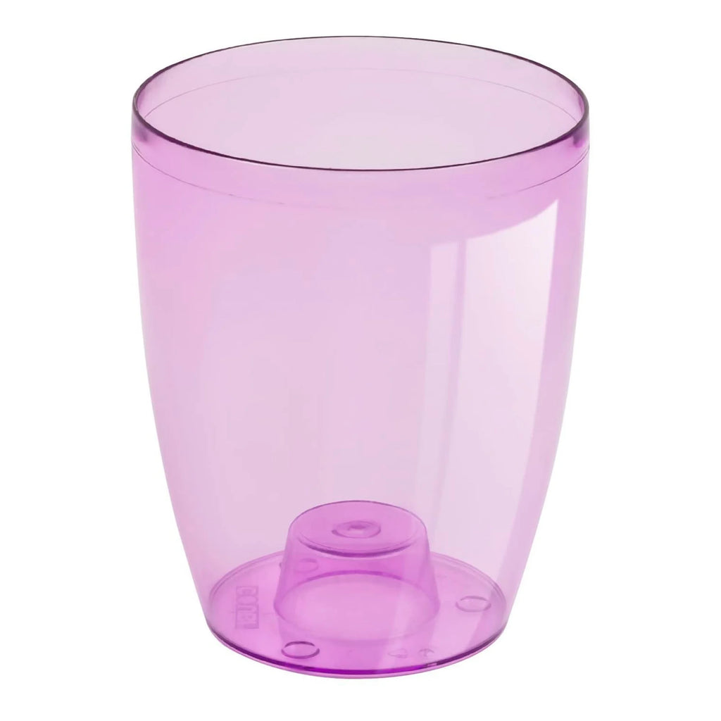 Coubi Orchid plastic orchid planter in transparent violet color 13.2 (length) x 13.2 (width) x 16 (height) cm