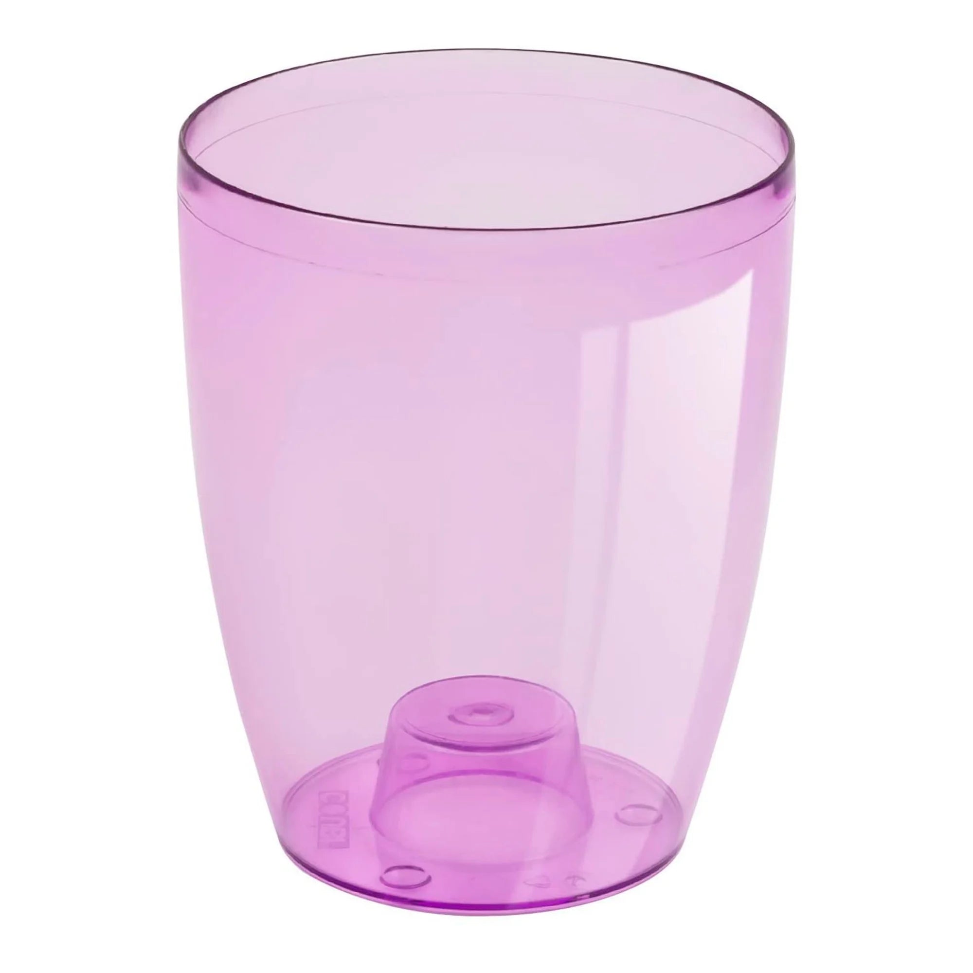 Coubi Orchid plastic orchid planter in transparent violet color 13.2 (length) x 13.2 (width) x 16 (height) cm