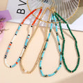 Bohemian Colour Gemstone Beaded Healing Handmade Choker Necklace for Woman Natural Semi-precious Stone Choker Necklace Jewelry