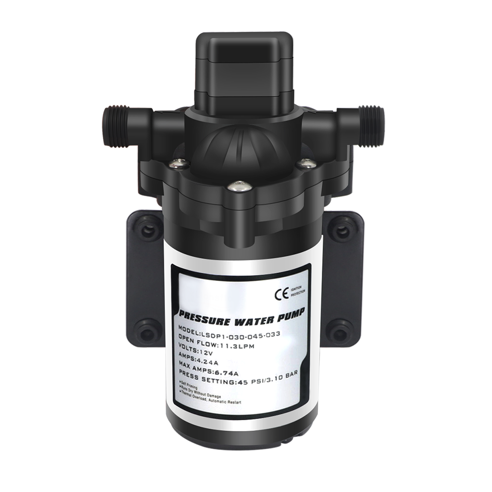 Mambaflo 33 Series 15LPM/4.0GPM High Pressure RV Marine Diaphragm Water Pump 45PSI/3.10BAR Booster Pump DC 115V Electr