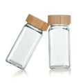 Wholesale Pepper Grinder Bottle Empty Square Kitchen Glass Spice Storage Container Seasoning Bottles Pepper Jar With Lid