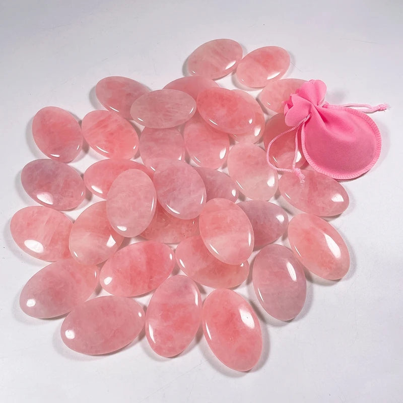 Hongzhuo Wholesale Natural Crystals Healing Stones Rose Quartz Soapstone SPA Beauty Energy Hot Massage Stone