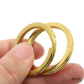 Professional Key Ring Supplier Round 35mm Solid Brass Flat Key Split O Ring Accessories