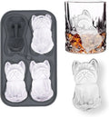 LifeTop French Bulldog Gifts 3D Ice Cube Mold Admaison Ice Cube Tray with Funnel for Cocktails BourbonBrandy Whiskey Gifts