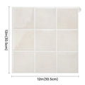 Peel and Stick 3D Effect Beige Marble Square Design Removable Stick on Wall Tiles
