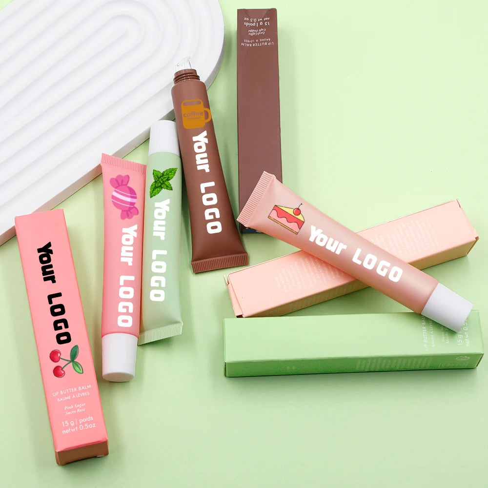 OEM Private Label Hydrating Lip Butter Balm Moisturizing Lip Gloss Oil Tinted Lip Balm for Women