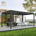 Aluminum Motorized Bioclimatic Pergola 3x3m 3x4m Outdoor Balcony Luxury Eco-Friendly Waterproof