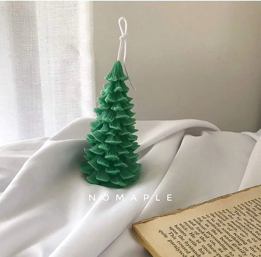 Two halves of a large hanging tree Silicone Resin Epoxy Mold Cast Aromatherapy Wax Candle for Party Home Eve Dinner Decoration