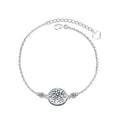 XRA004 925 Sterling Silver Ice Cut VVS 0.5 Ct Round Moissanite Diamond Charm Luxury Summer Fine Jewelry Bracelet for Women
