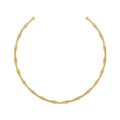 Latest 18K Gold Plated Stainless Steel Jewelry Bamboo Design Adjustable Choker Wholesale for Woman Open Necklace P243465