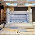 Blue White Jumping Inflatable Bounce House Bouncy Castle with Slide for Outdoor Kids Used Wedding Party Use