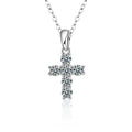 XMZ107 Female Trending Luxury Fine Jewelry Moissanite Corss Pendant Necklace 925 Sterling Silver Fashion Jewelry for Women Girl
