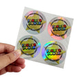Custom Printed logo Holographic Laser Labels for Hats Gifts Decorative Packaging