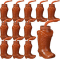 Cowboy Boot Shaped Cup Western Party Event Straw Cup Wild West Kids Themed Birthday Baby Shower Bachelorette Party Disco Cowgirl