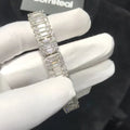 10mm 8" Vvs Moissanite Tennis Bracelet Wholesale Thick Baguette Bling 925 Silver Link Chain for Women Fancy Jewelry