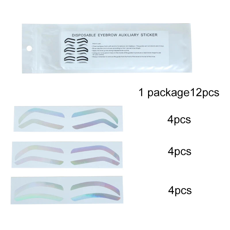 Permanent Accessories Disposable Plastic Eyebrow Stencil & Tape Sticker for Makeup Easy to Use Eyebrow Shape Position Supplies