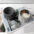 Flowerpot Plaster Container Molds Country Tree Branch Soy Wax Candleholder Molds Tree Stump Candle Holder Silicone Mould MegaBDM