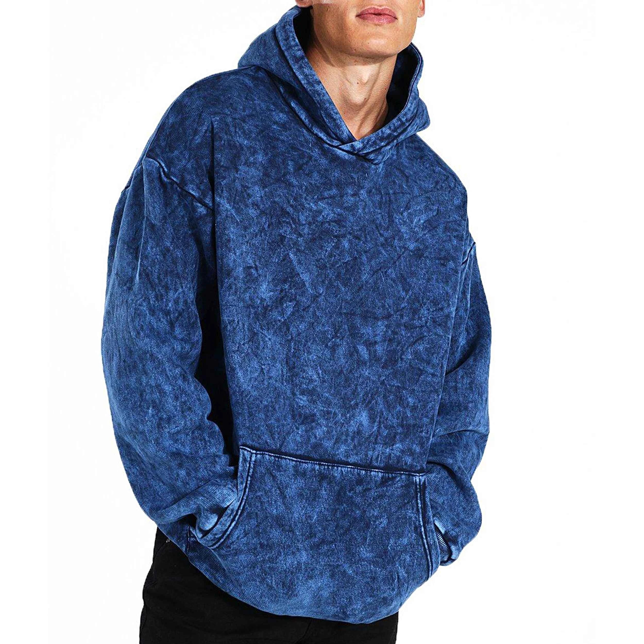 Custom Print Graphic Acid Washed Heavy Cotton Vintage Regular Fit Men's Winter Windproof Eco-Friendly Breathable Hoodies OEM