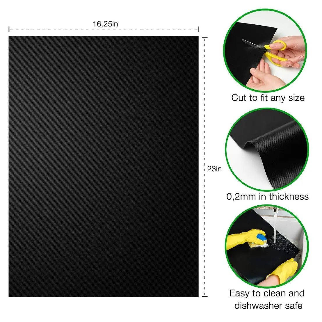 Nonstick BBQ Grill Mat Reusable & Heavy Duty Under Grill Mat Easy to Clean