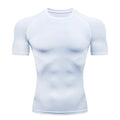 Bangladesh China Factory Price Custom Logo Embroidery gym training compression quick-drying running high-neck fitness T-shirt