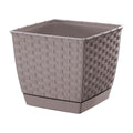 RATOLLA SQUARE pot 2.5L. dimensions (mm) 165x165x142 Mocca color