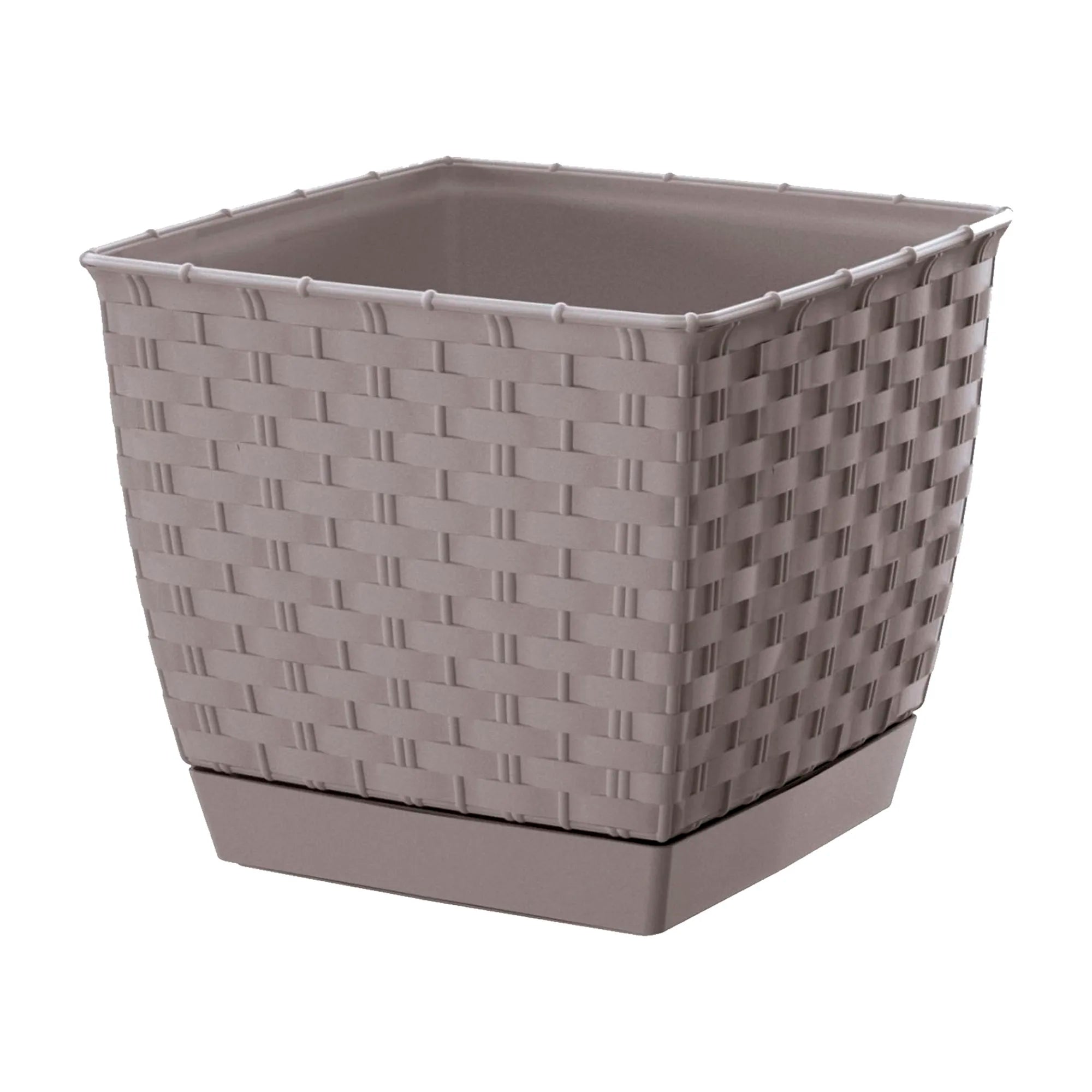 RATOLLA SQUARE pot 2.5L. dimensions (mm) 165x165x142 Mocca color